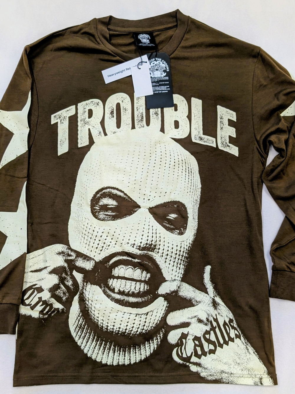 Crooks & Castles Trouble Mask Graphic Tee Streetwear Shirt NWT Men's L